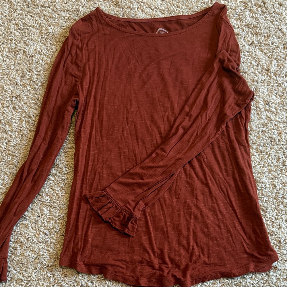 Women's Rust Long Sleeve Top